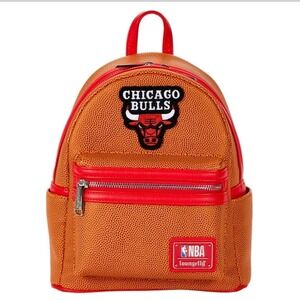 Loungefly NBA Chicago Bulls Basketball Logo Mini Backpack